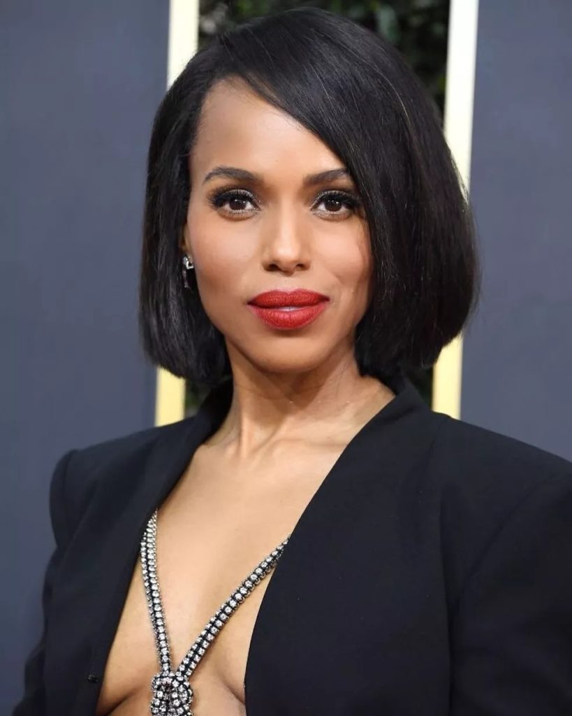 Kerry Washington com o corte soft curve bob